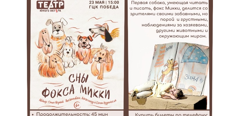Моноспектакль «Сны фокса Микки» на сцене ГЦК «Победа»