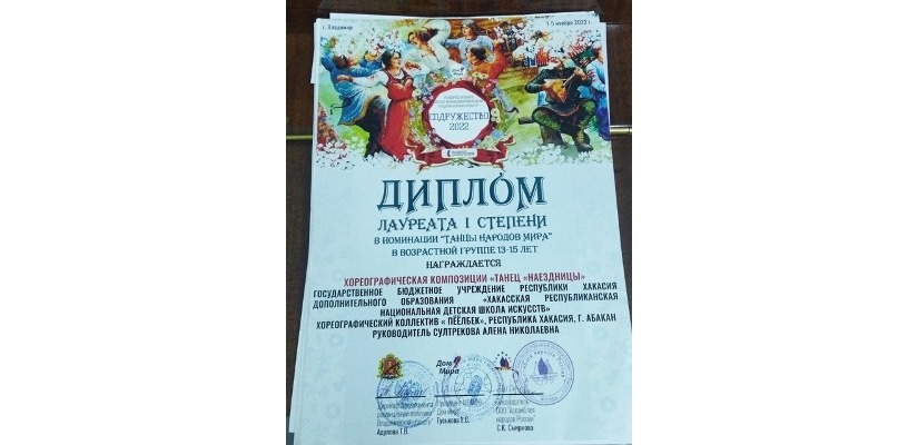 Хореографы Хакасии стали лауреатами I степени Всероссийского фестиваля «Содружество-2022»