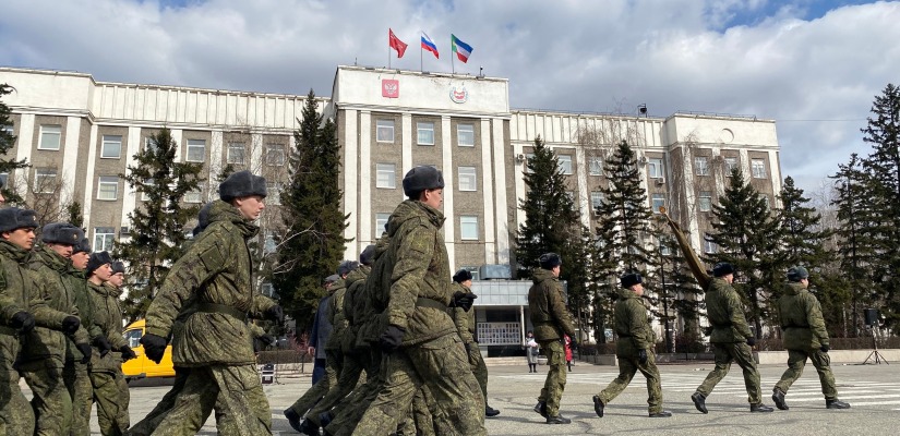 В Абакане прошла первая репетиция парада Победы