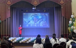 К 65-летию полета Юрия Гагарина для учащихся Национальной гимназии прошла тематическая программа об истории космонавтики