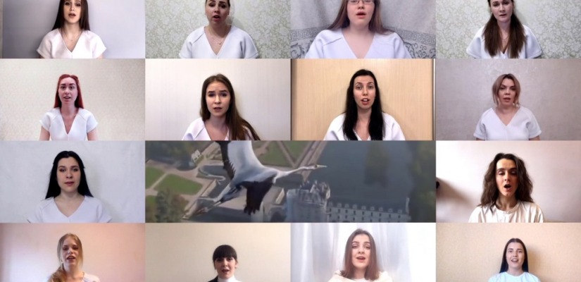 Хор Детской филармонии исполнил песню «Журавли»